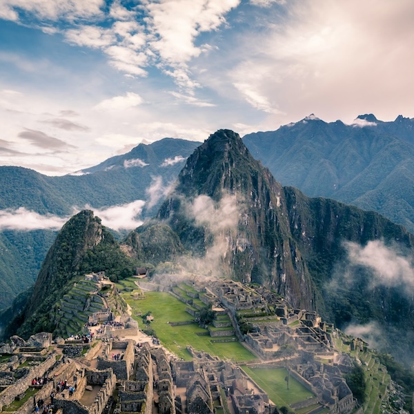 Traveler at Machu Picchu, Peru after using Wandr altitude guidance